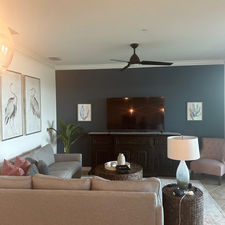 Family room interior painted by Feverish Pace Painting in Babcock Ranch