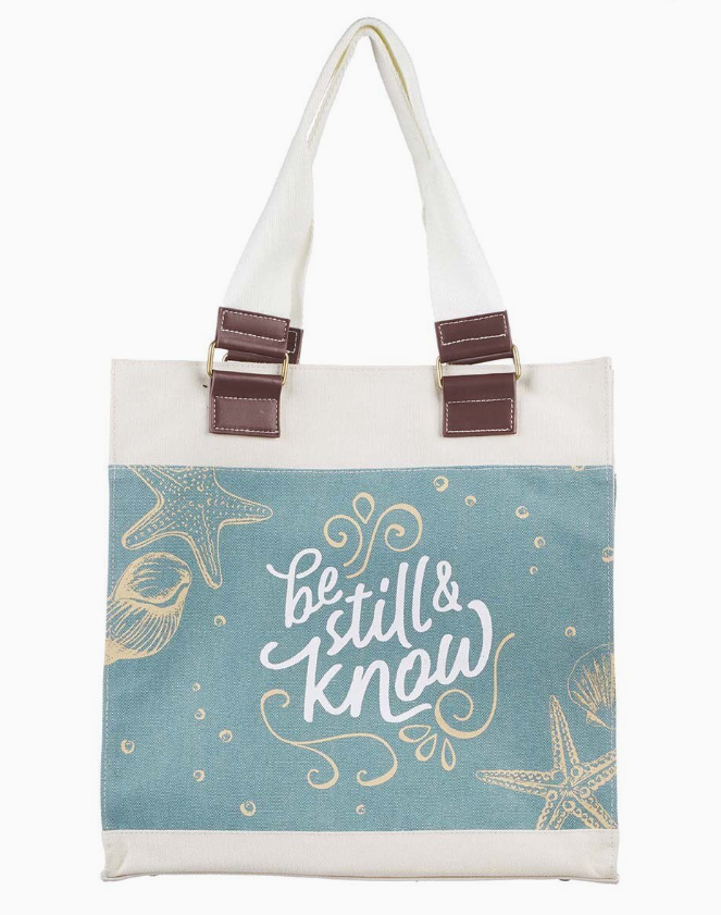 "Be Still & Know" Psalm 46:10 Canvas Tote Bag