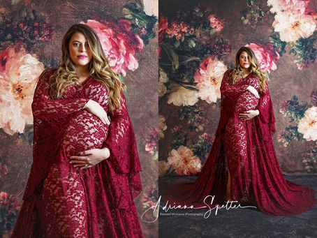 Mariah - Maternity session at White Sands and in Studio