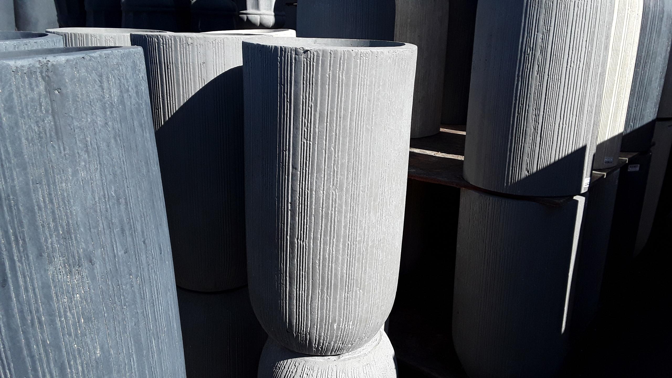 Tall Round Vertical Ribbed