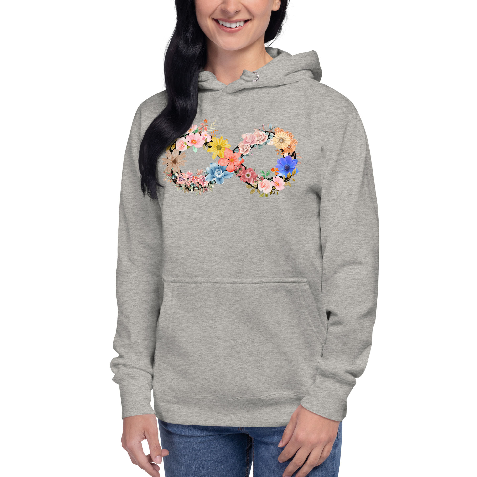 Floral Neurodiversity Infinity Symbol Hoodie