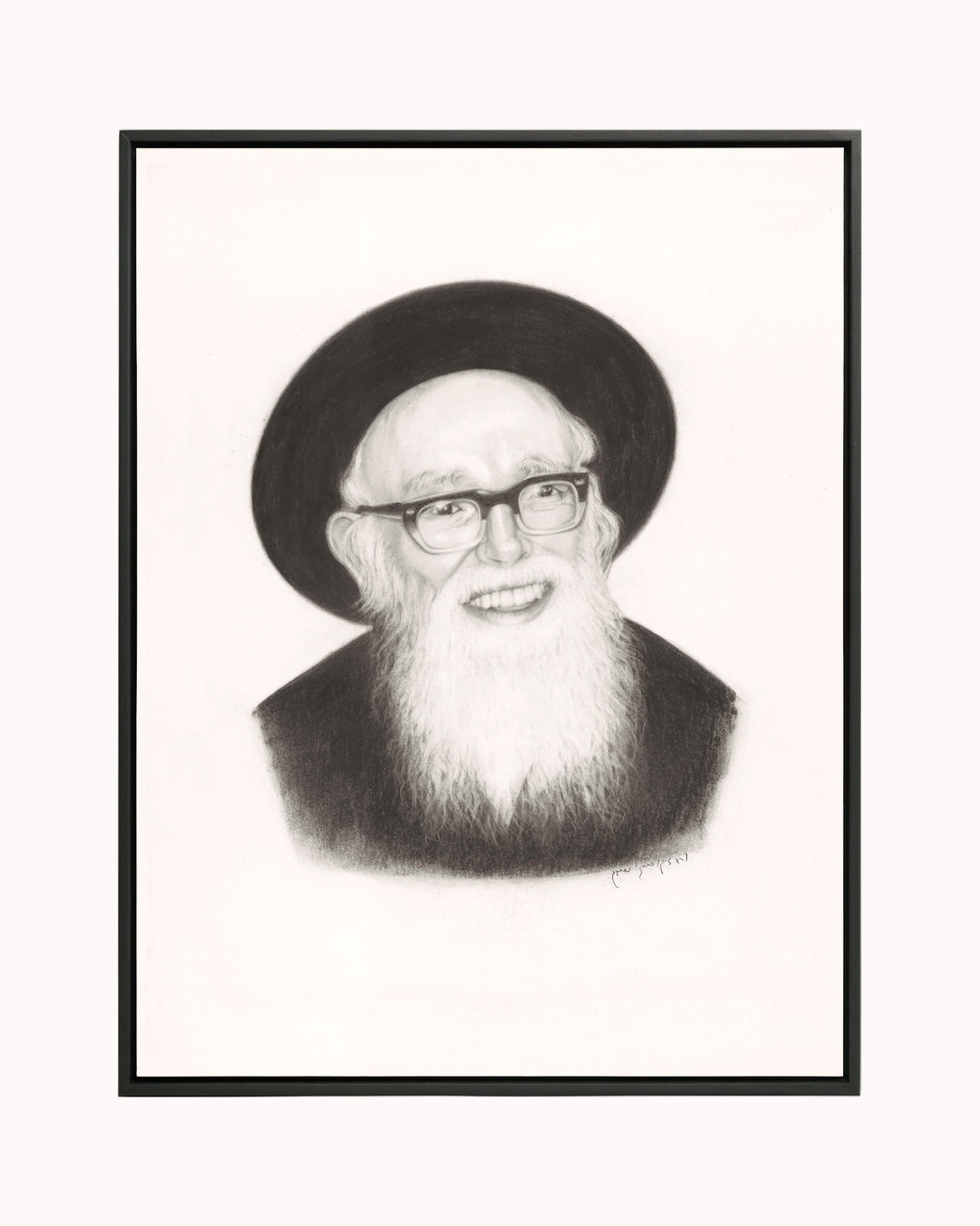 הגרש"ז אוירבך מסגרת עץ שחור