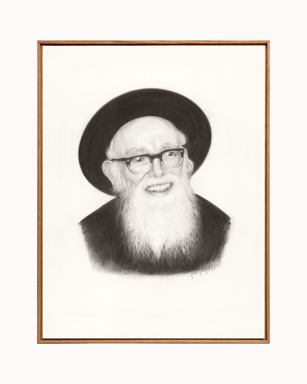 הגרש"ז אוירבך מסגרת עץ טבעי