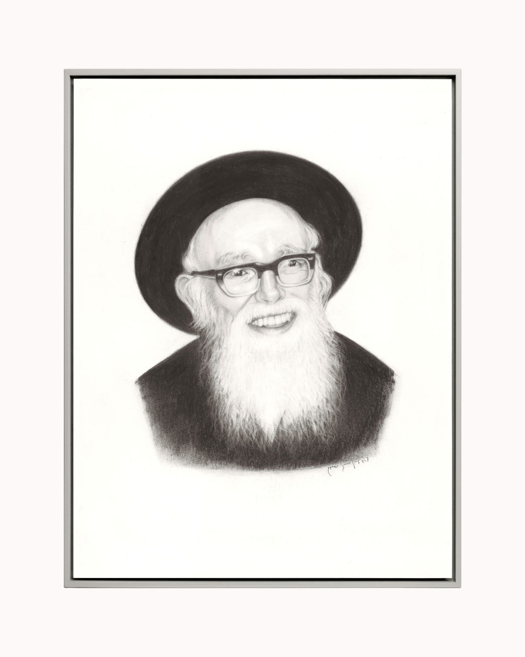 הגרש"ז אוירבך מסגרת עץ אפור בהיר