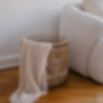 Handcrafted woven baskets in modern home