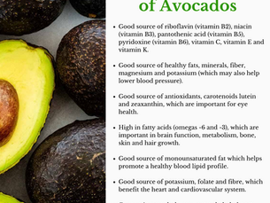Health Benefits of Avocados