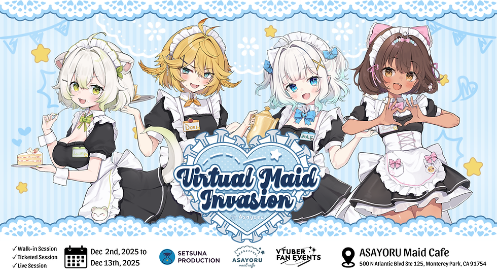 Virtual Maid Invasion with Doki, Mint, Lime, and Phoebe!
