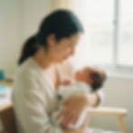 Mother holding her baby, Kaikoh healthcare patient stories.