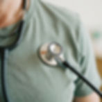 Stethoscope on a person's chest for Kaikoh healthcare patient stories.
