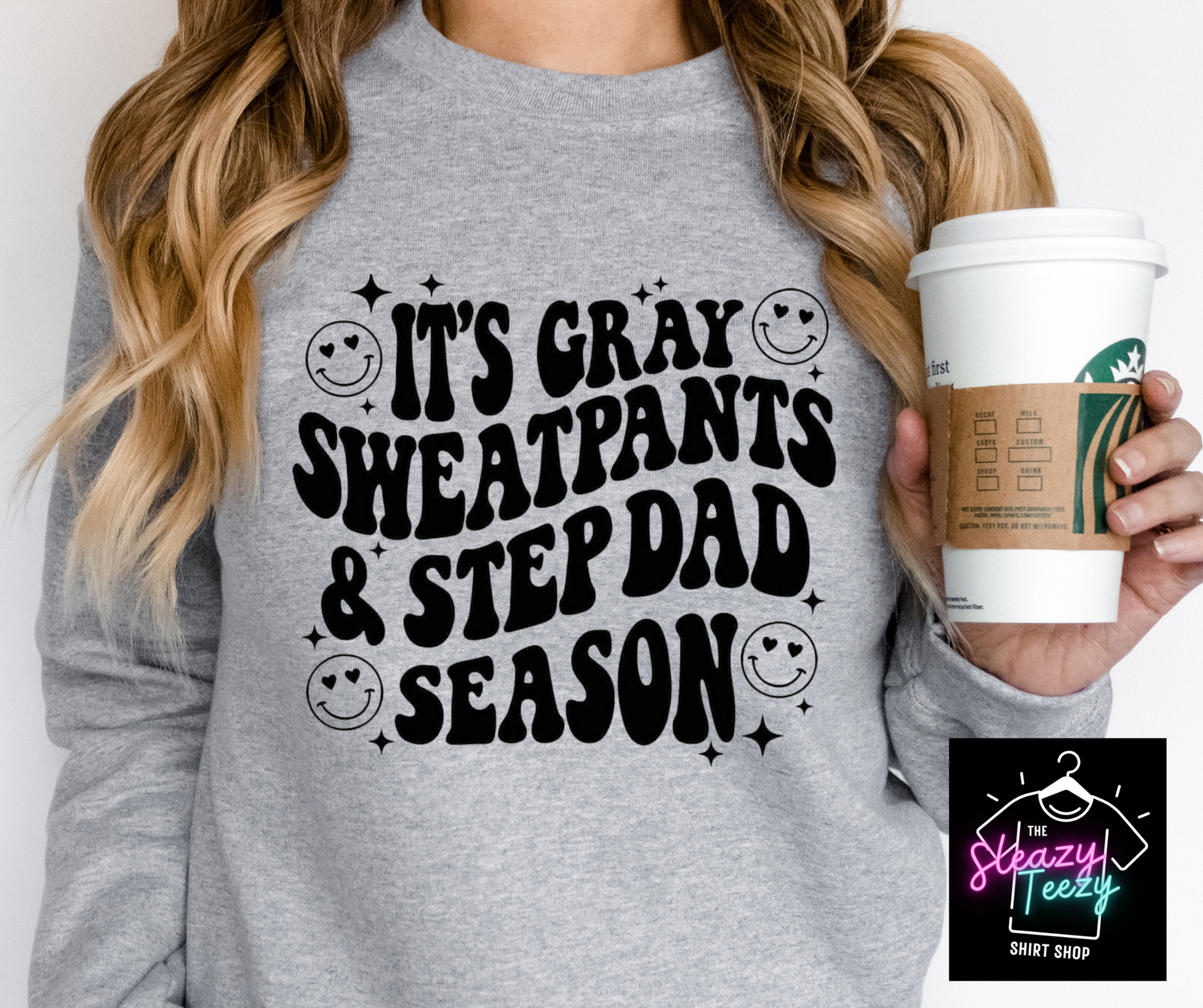 Grey Sweats & Step Dad Season- Women’s Crewneck Sweatshirt
