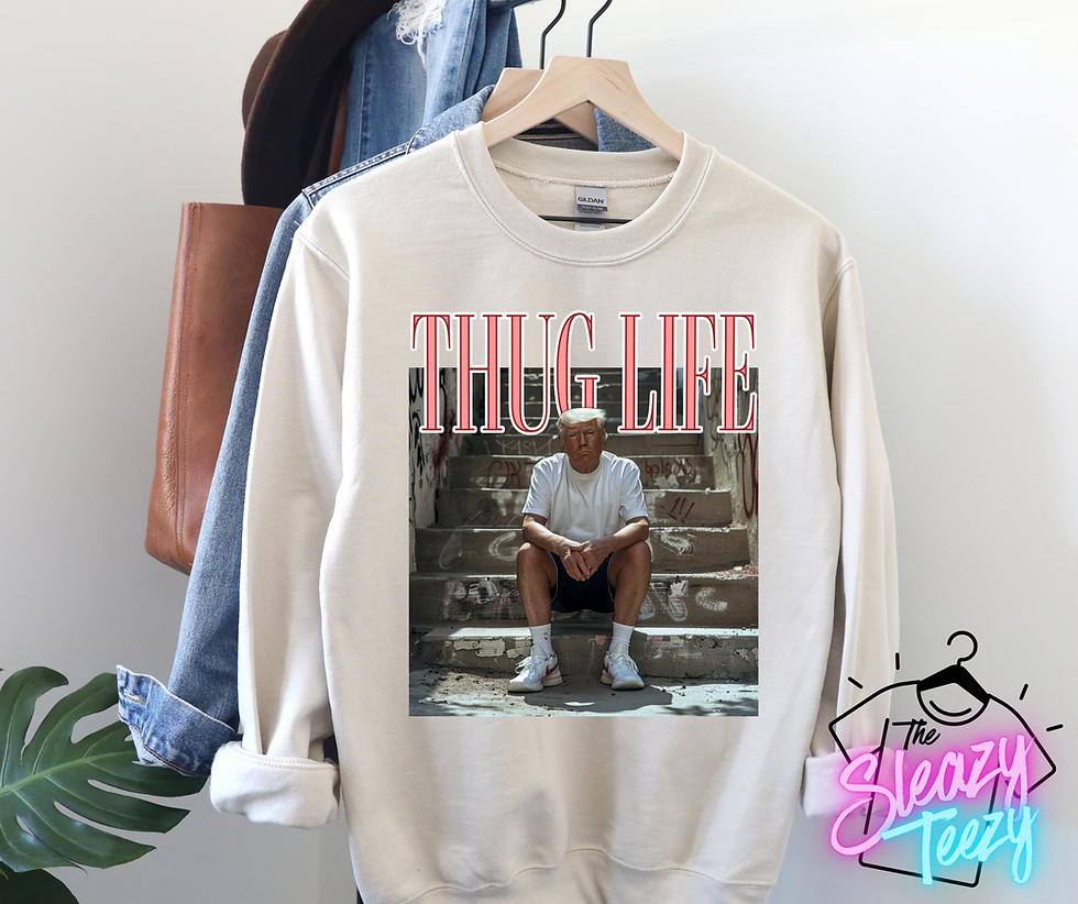 Thumbnail: Trump Thug Life- Adult Unisex Crewneck Sweatshirt 