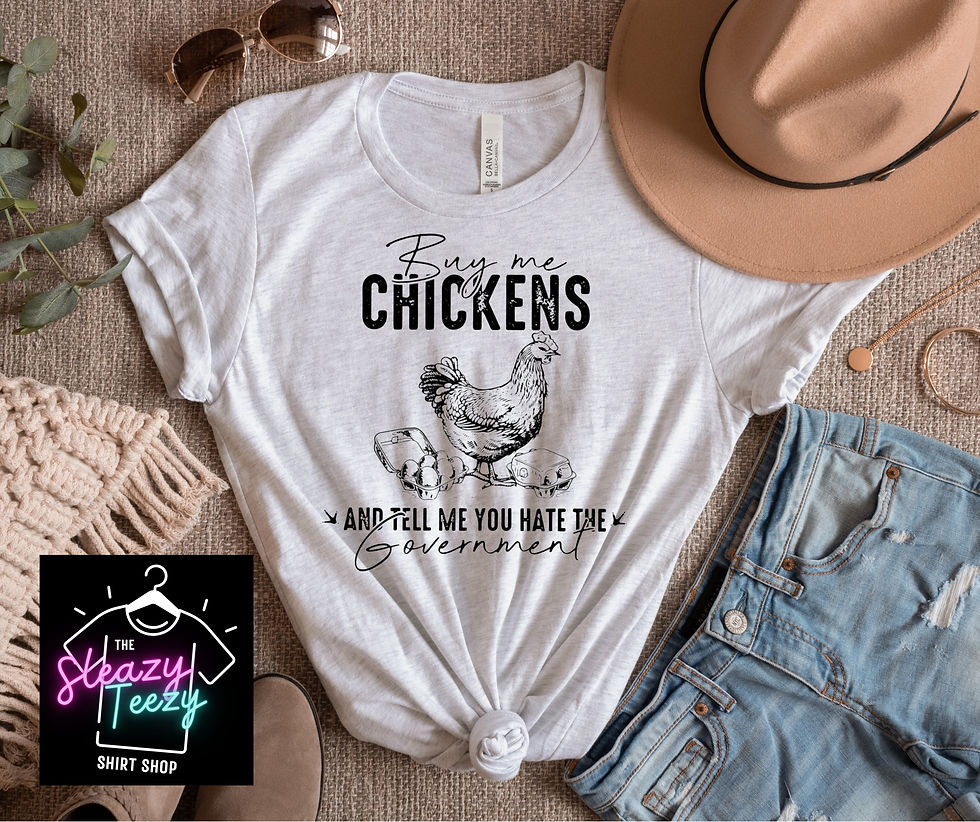 Thumbnail: Buy Me Chickens- Women’s Short Sleeve Crewneck Tee