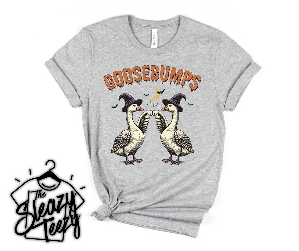 Thumbnail: Goose Bumps- Adult Unisex Short Sleeve Tee (Bleached & Solid options)