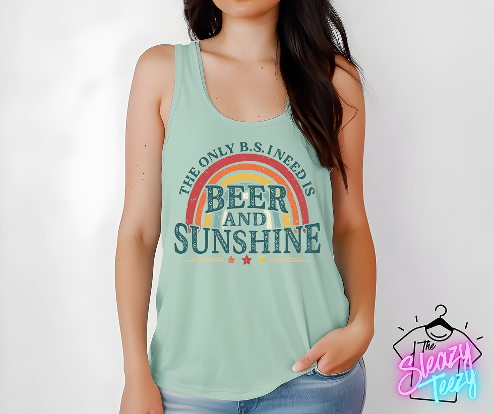 Thumbnail: Beer & Sunshine- Women’s Flowy Racerback Tank Top