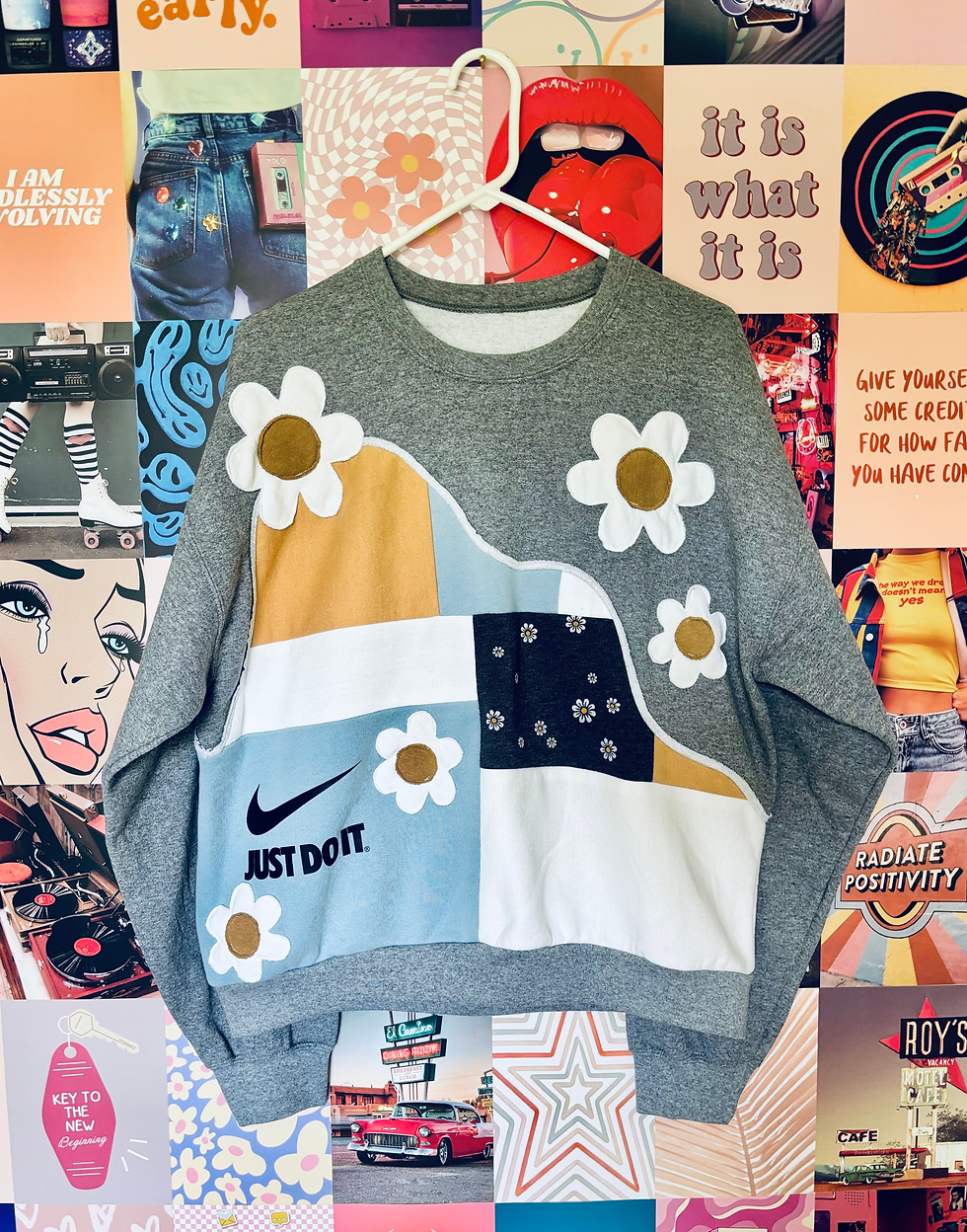 Thumbnail: DaisyX - Adult Upcycled Crewneck Sweatshirt 