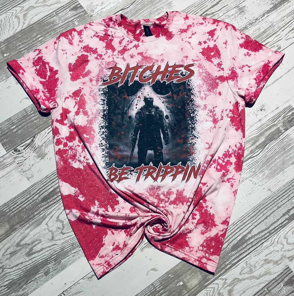 Thumbnail: Bitches be trippin- Adult unisex splash bleach tee