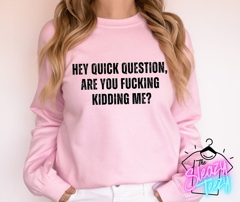 Thumbnail: Hey Quick Question - Adult Unisex Crewneck Sweatshirt 