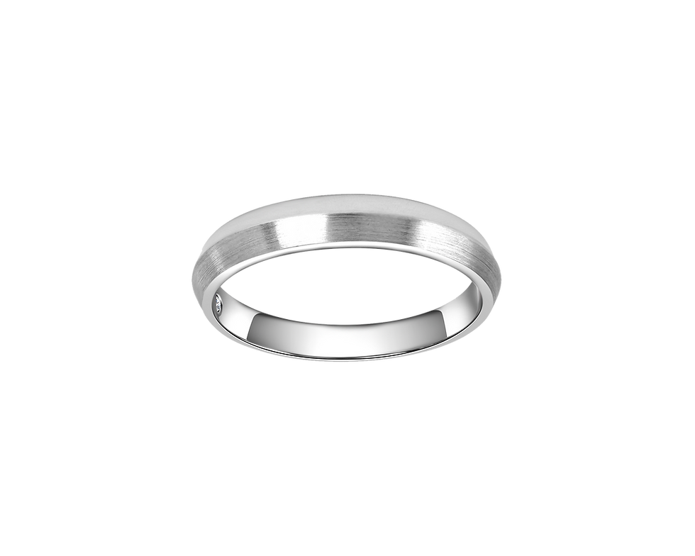 Split Texture Gold Band with Interior Diamond - Men