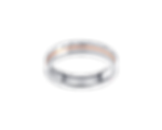 Diamond Accented Two Tone Gold Matte Band with Polished Highlight - Women