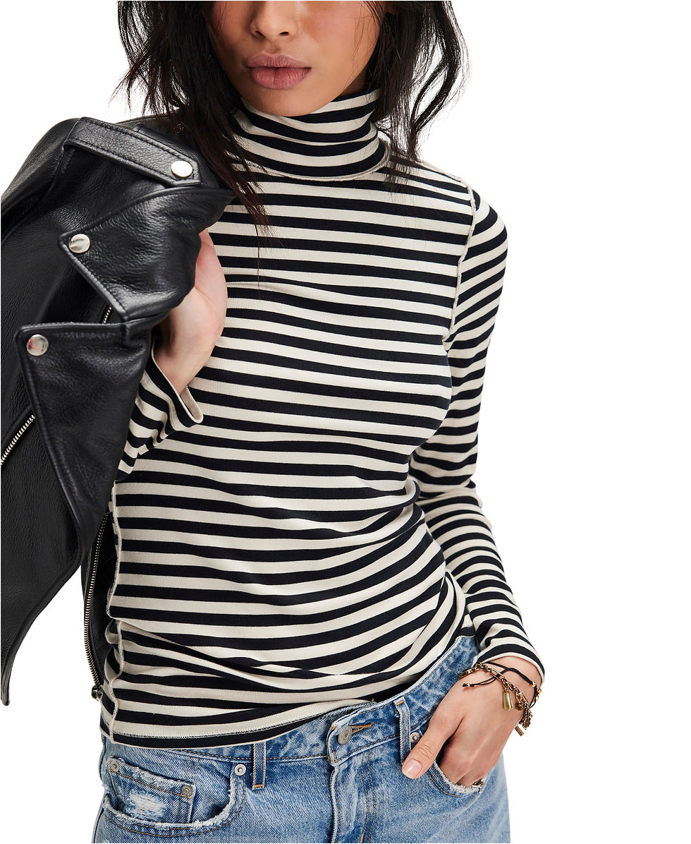Free People Good Good Stripe Turtleneck