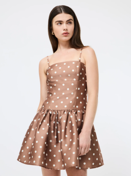 French Connection Taffeta Polka Dot Mini Dress