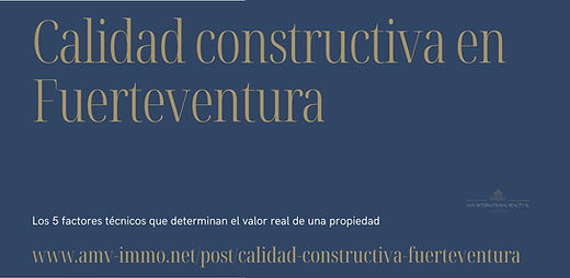 Hemos publicado un nuevo artículo técnico sobre la calidad constructiva en Fuerteventura, con los cinco factores que determinan el valor real de una propiedad.
👉 Leer el artículo: Calidad Constructiva Fuerteventura