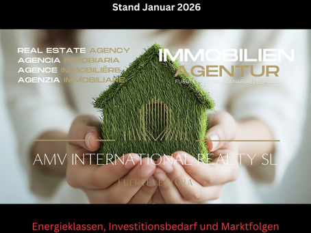 Symbolbild für energetische Sanierung auf Fuerteventura 2026: Modellhaus aus grünem Gras in Händen. Fokus auf Energieklassen, Investitionsbedarf und Marktfolgen. Beratung durch Oliver Schlolaut.