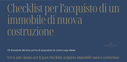 La nostra nuova guida riassume i punti fondamentali da verificare prima di acquistare un immobile di nuova costruzione.
Ecco l’articolo: Checklist Acquisto Immobile Nuova Costruzione – Guida per lacquisto di una casa nuova