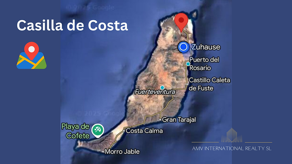 Mappa di Google Maps che mostra la posizione di Casilla de Costa evidenziando il complesso Costa Lobos