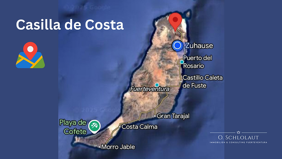 Posizione Casilla de Costa Fuerteventura Villaverde (La Oliva) O. Schlolaut