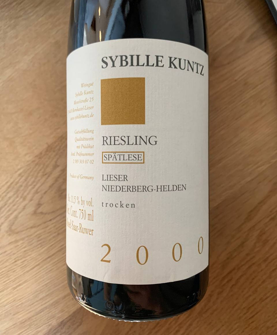 Sybille Kuntz, Riesling Spatlese Trocken 2000