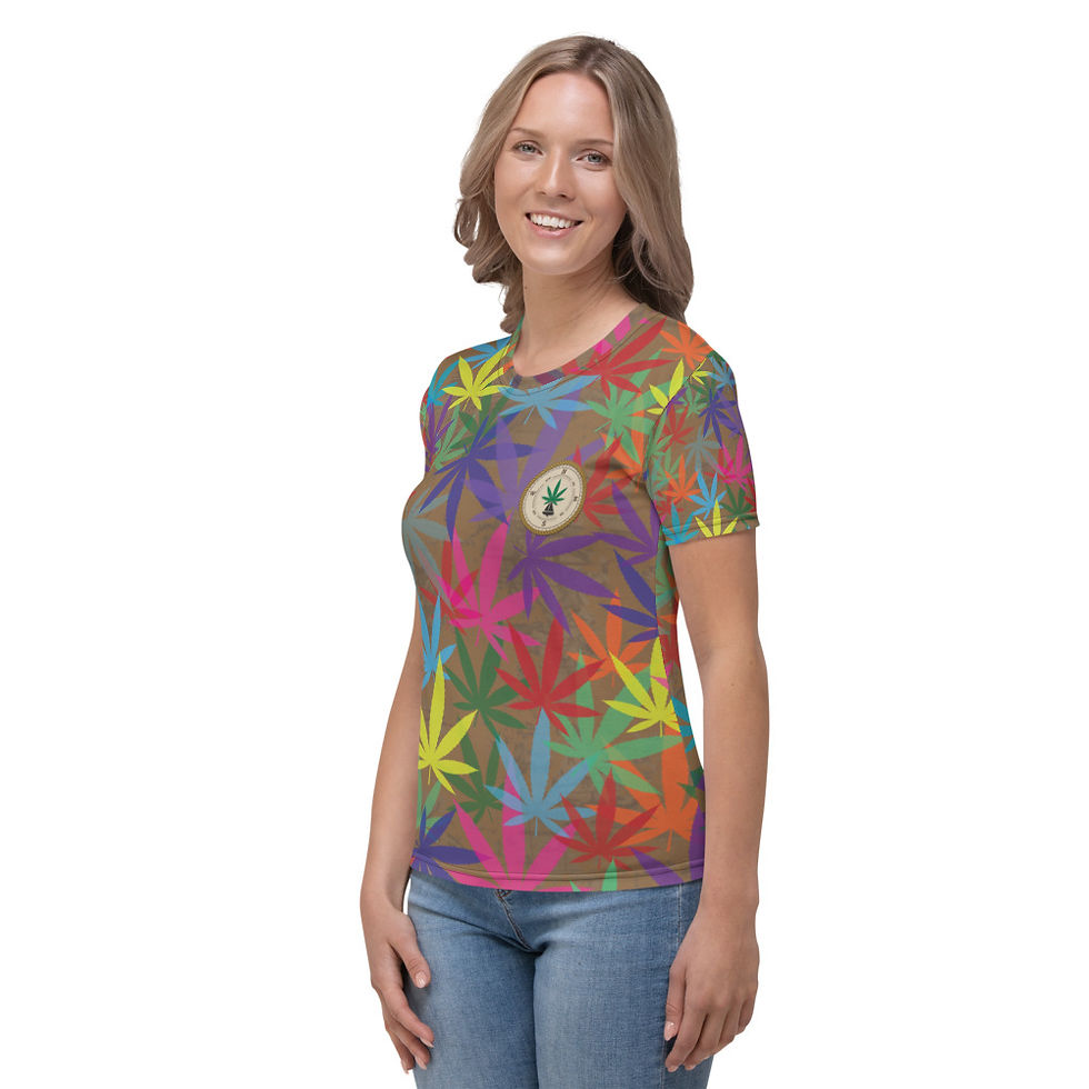 Thumbnail: 90 to Zambo Marijuana Print Women's T-shirt