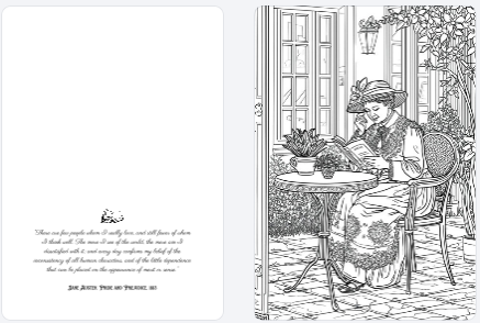 Thumbnail: Victorian Volumes: A Colouring Journey Through Literature, Libraries and Reading