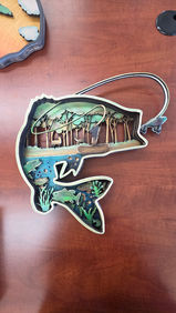Custom layered wood art