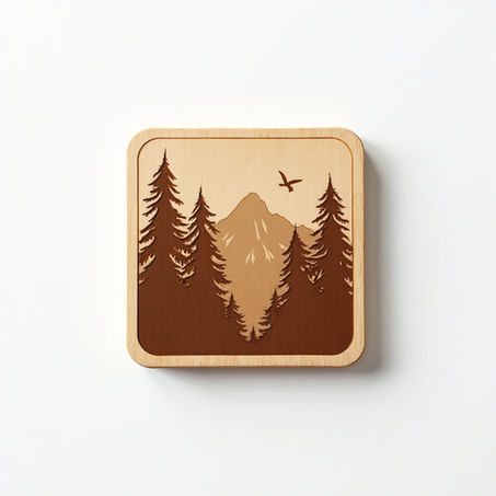 Custom engraved wooden coaster