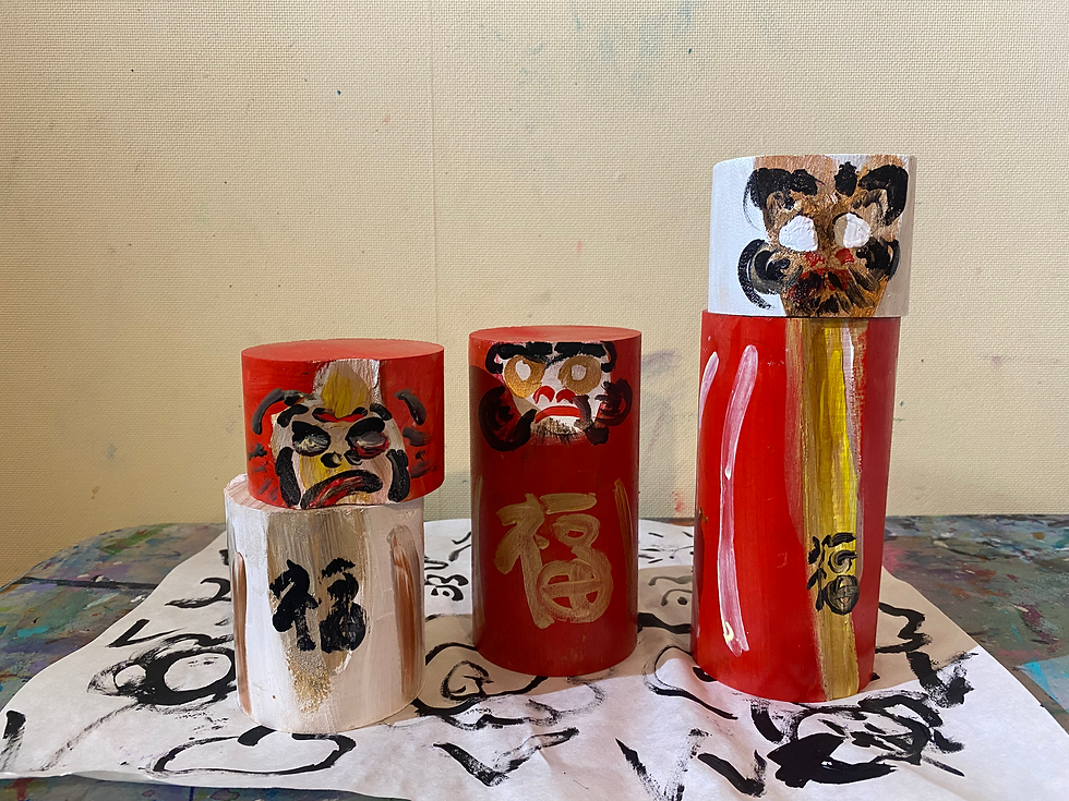 Miniature : 梵美 福 達磨（しろ）