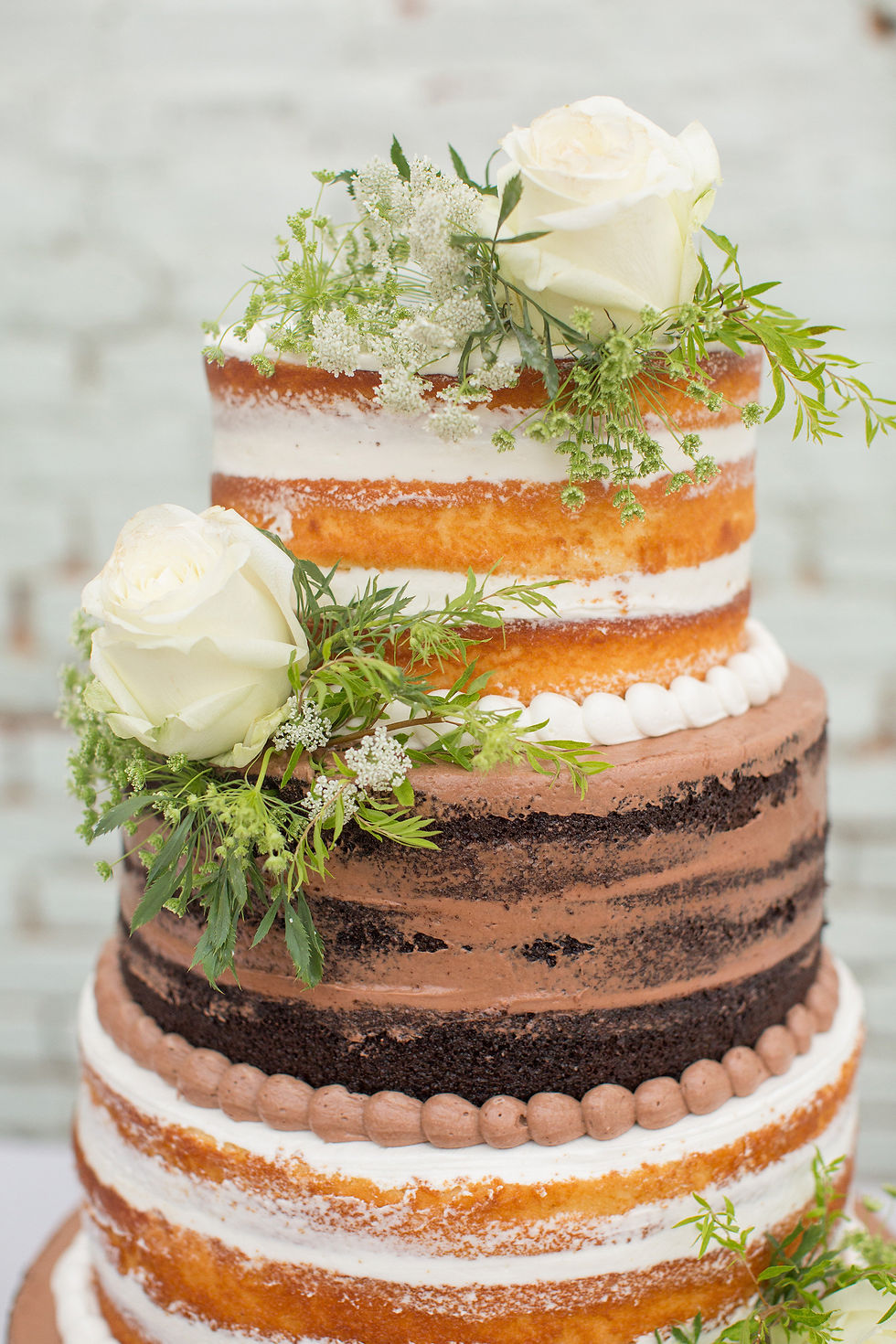 auburn wedding cake flowers