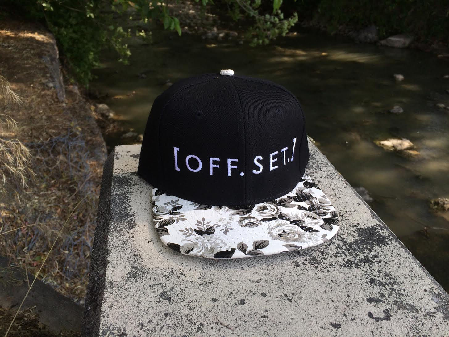 Black & White Floral Snapback