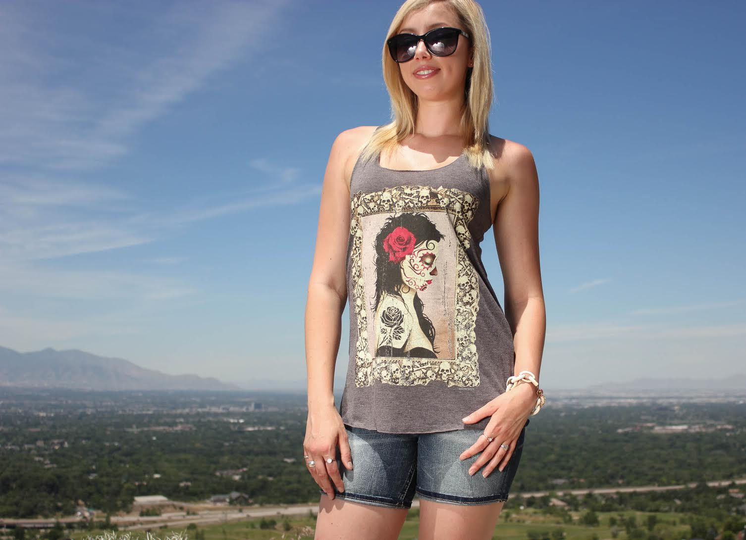 Rose Skull Tank