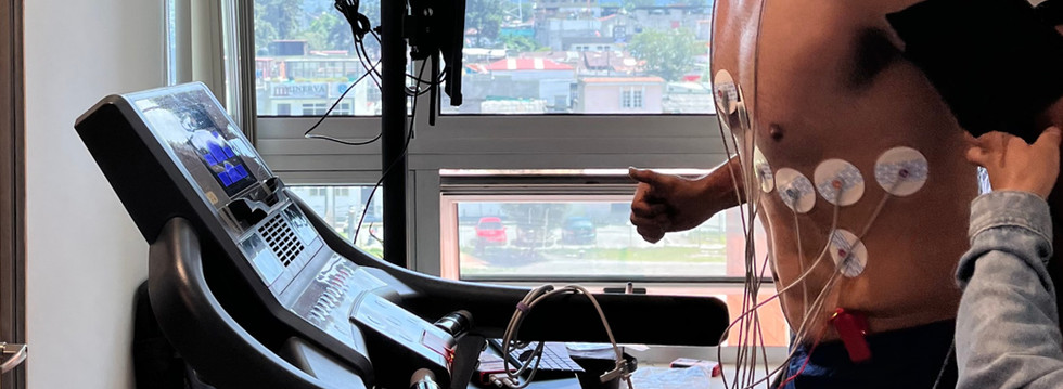 Atleta realizando una Prueba de Esfuerzo 