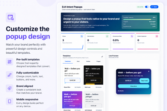 Better Exit Intent Popups banner