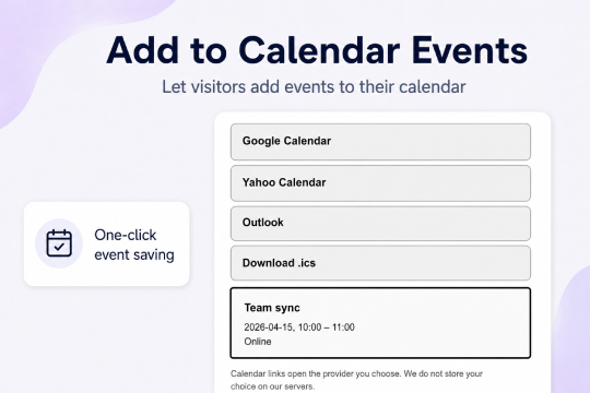 Add To Calendar Events banner