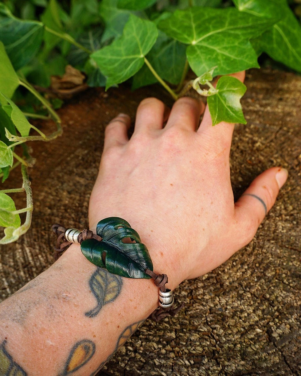 Miniaturbild: Blattarmband „Monstera“