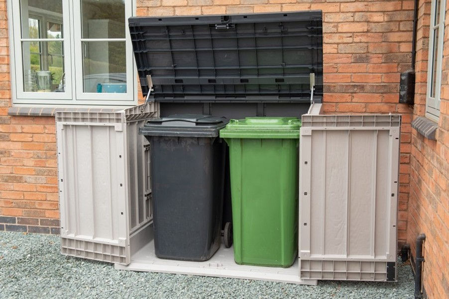 Thumbnail: Extra Large Plastic Garden Storage unit / Bin Store 1200L
