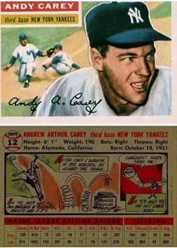 ANDY CAREY WAS A THREE TIME WORLD SERIES CHAMPION IN NY.