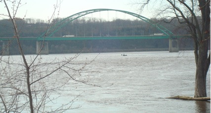 The cold Mississippi on my early morning run.