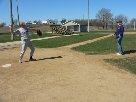 Father and son on the Field of Dreams