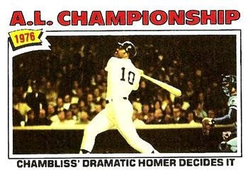 Card-by-Yankees Card: 1977 Topps, Card #276,Chris Chambliss Home Run