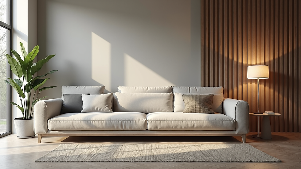 Eye-level view of sofa Arturo in a modern living room