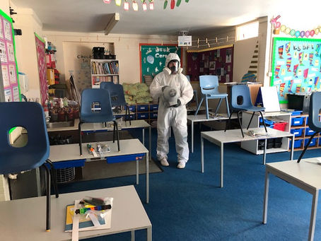 school fogging treatment before pupils return to school